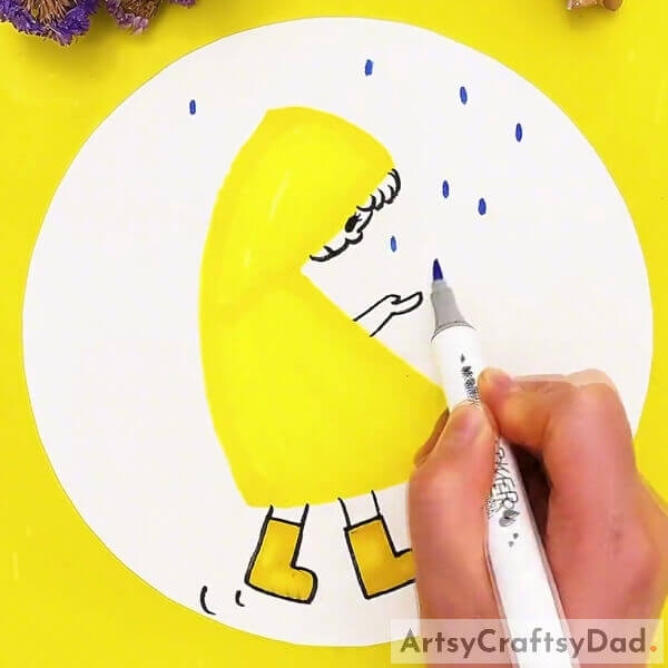 Making More Raindrops- Children can learn to draw a boy in a raincoat on a rainy day with this tutorial.
