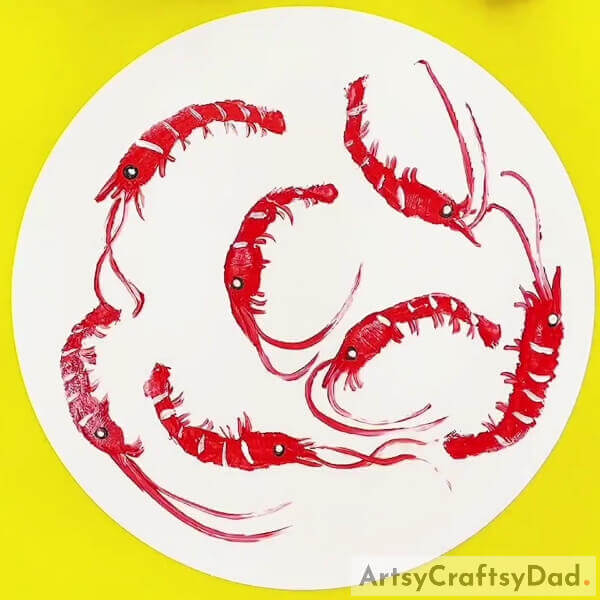 Making More Shrimps- Demonstrating Shrimp and Chilli Painting for Kids 