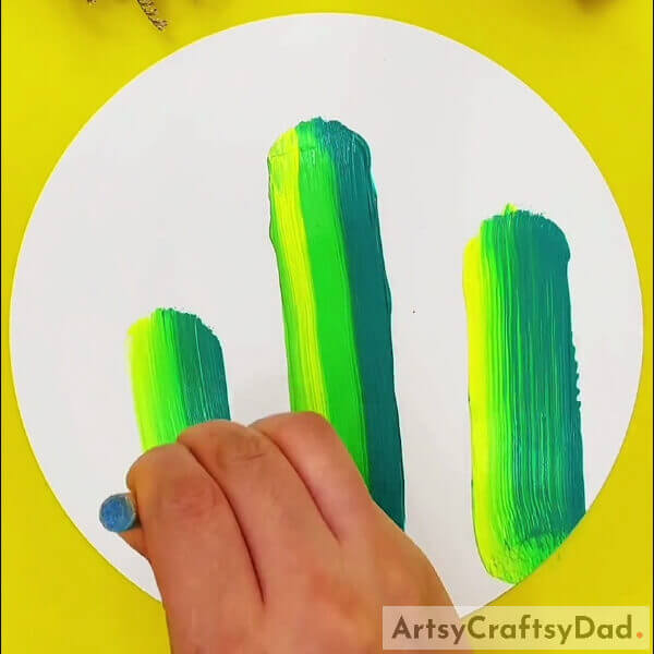 Making More Stem Of Cactus- Learn how to make a cactus illustration with stamping