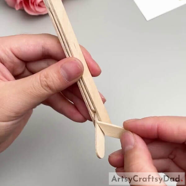 Making One Side Of The Elevator- Learn how to create a plane with popsicle sticks