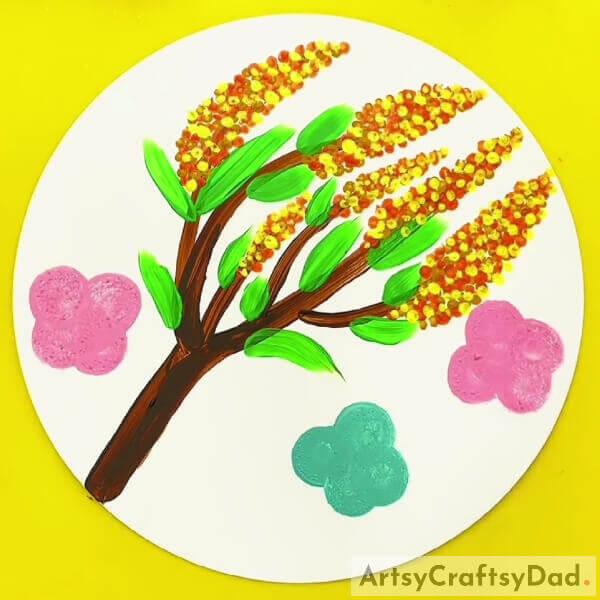 Making Pink Butterflies- Crafting an Illustration of a Mimosa Flower