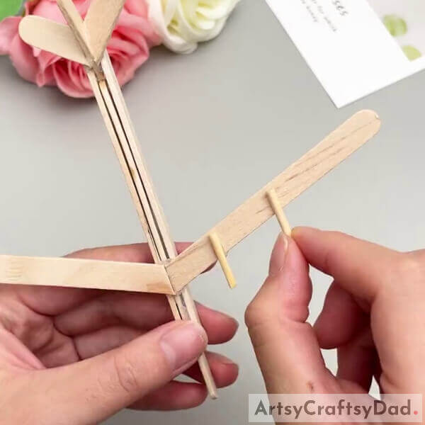 Making The Engine- Making a popsicle stick airplane model