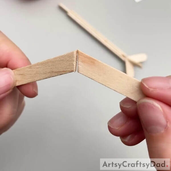 Making The Wings Of The Airplane- Instructions on building a aircraft made out of popsicle sticks