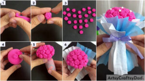 Pretty Rose Bouquet Clay & Surgical Mask Craft Tutorial