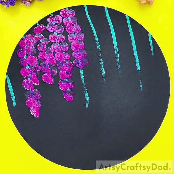 Painting A Few More Wisterias- How to Create Wistera Art with Youngsters 