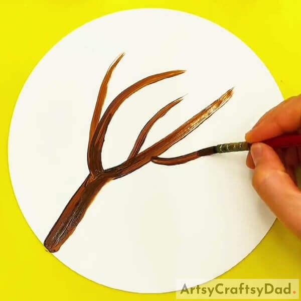 Painting A Tree Branch- How to craft a Mimosa Floral Picture