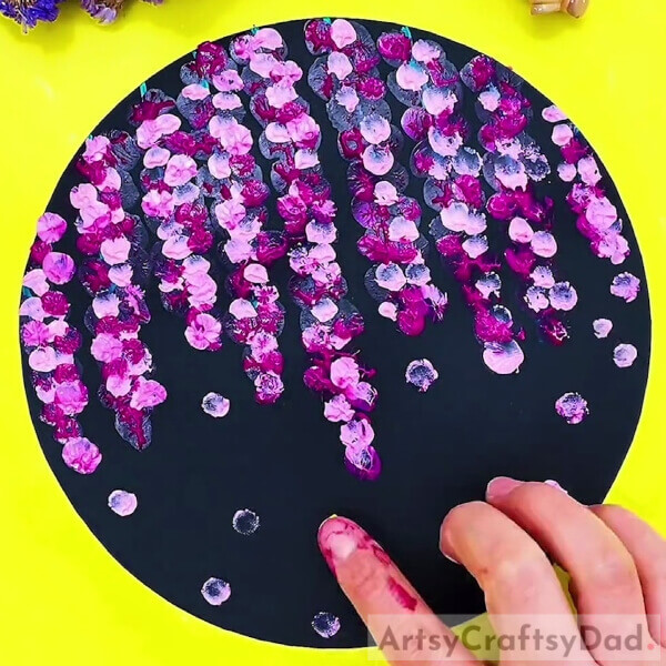 Painting Floating Petals- Learn How to Do Wistera Art with Little Ones 