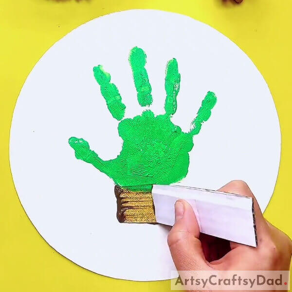 Painting Flower Pot Using Cardboard Sheet- How to Create a Handprint Cactus Artwork for the Uninitiated