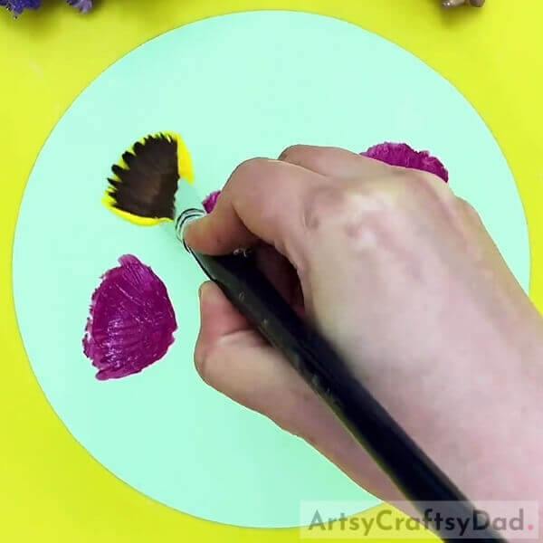 Painting Yellow Flowers - Easy Yellow And Purple Flowers Bunch Painting For Beginners 