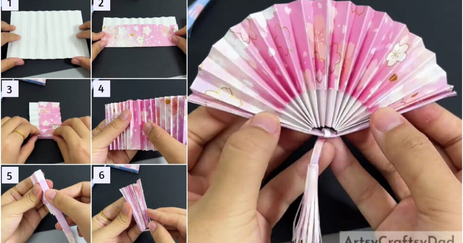 Paper Origami Chinese Fan Craft Tutorial For Beginners