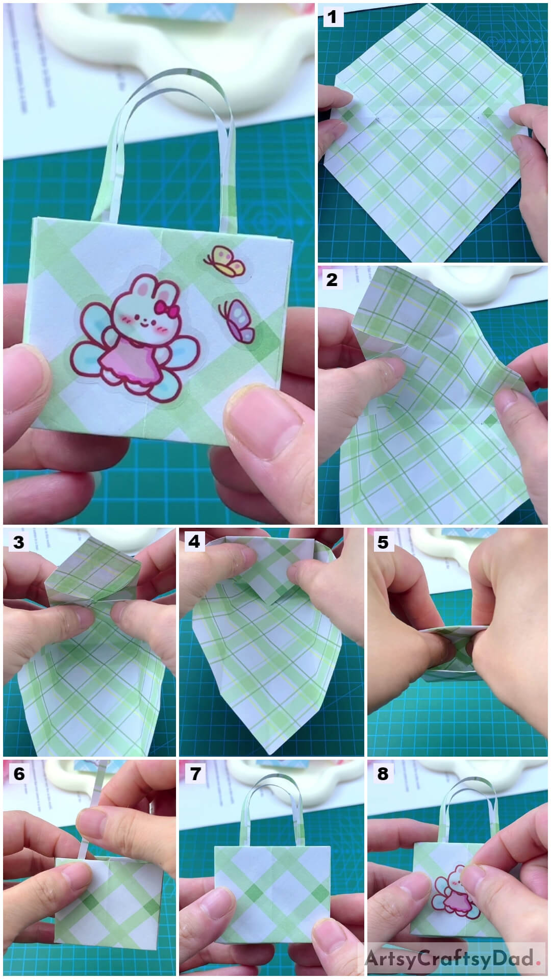  Paper Origami Tote Gift Bag Craft Tutorial