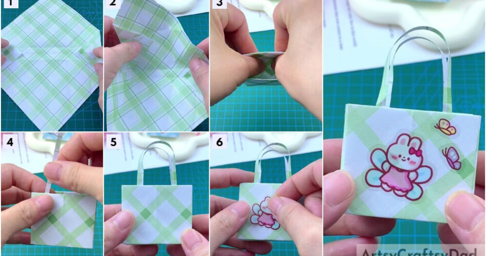 Paper Origami Tote Gift Bag Craft Tutorial