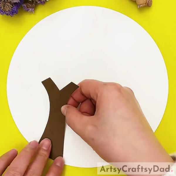 Pasting A Tree Trunk Cutout- A Tutorial To Forming A Paper And Clay Tree For Beginners