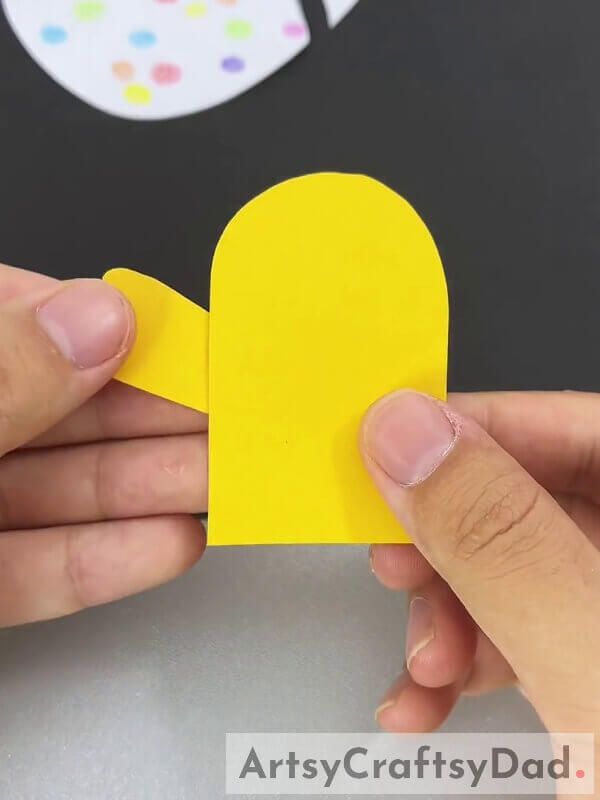 Pasting Chick Wing With Chick Body- Teaching Kids How to Create a Chick Hatch Paper Project 