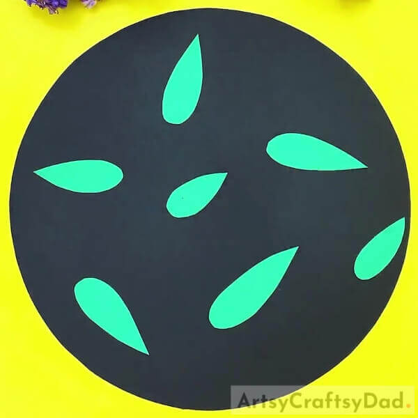Pasting More Leaf Cutouts- Beautiful Clay Snails On Leaves Craft For Kids