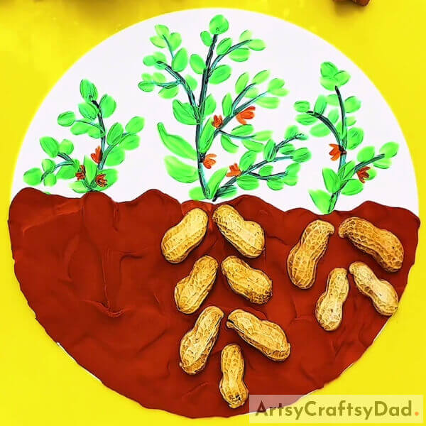 Pasting Peanut Shells For Another Two Plants- A Tutorial On How To Create A Craft With Clay & Peanut Shells That Have Their Roots In The Earth