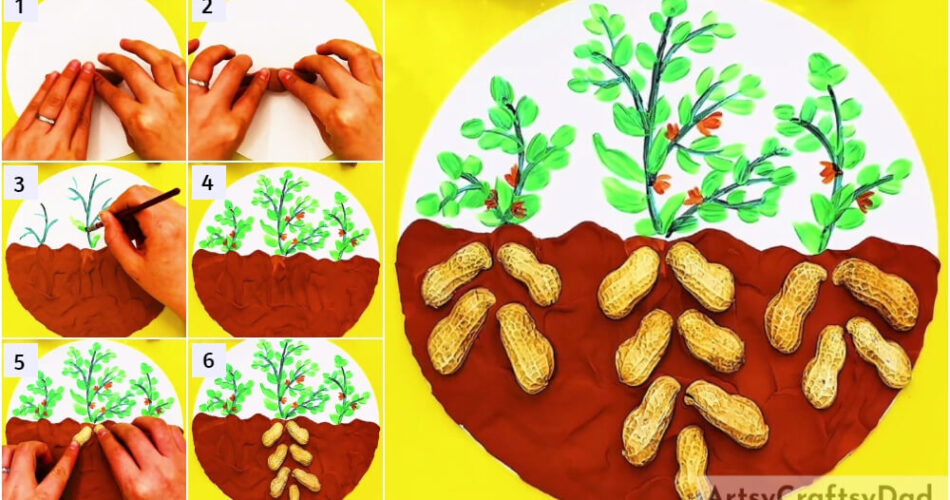 Plants With Roots In The Soil: Clay & Peanut Shell Craft Tutorial