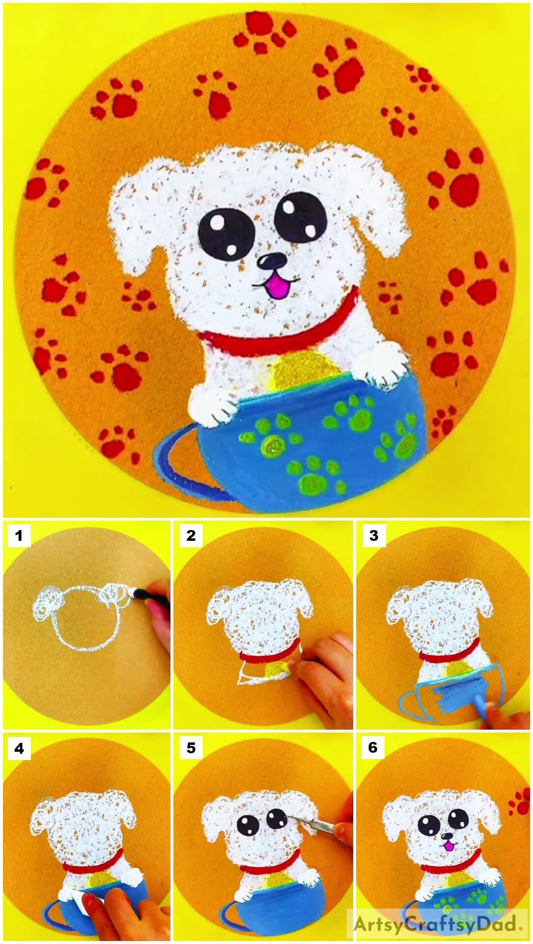 Scribble Dog Drawing Art Tutorial For Kids