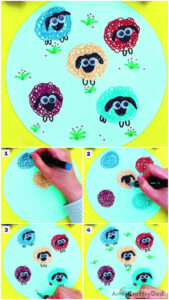 Sheep Drawing: Scribble Technique Tutorial For Kids