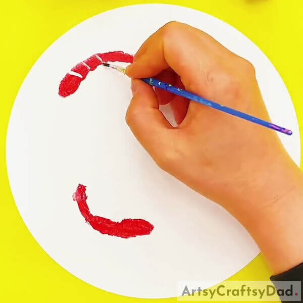 Texturing The Shrimp- How to Paint Shrimp and Chili - A Tutorial for Kids 