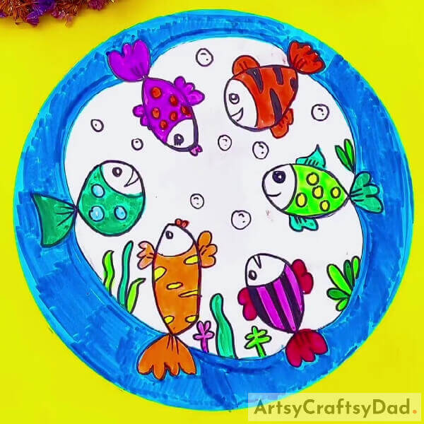 This Is The Final Look Of The Fish Get Together!-Fish Congregation: Pen Sketching Tutorial