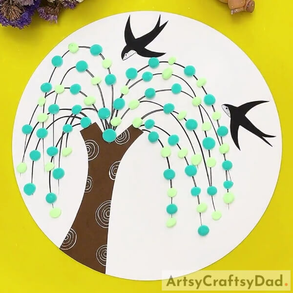 This Is The Final Look Of Your Tree Craft!- Tutorial For Creating A Paper And Clay Tree For