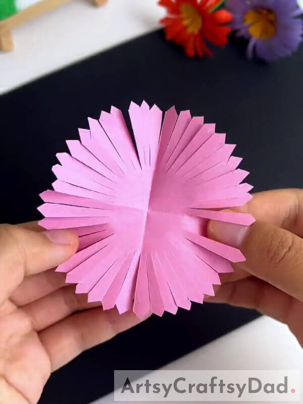 Unfolding Our Pink Craft Paper- Paper Cutting Tutorial to Construct Imitation Flowers