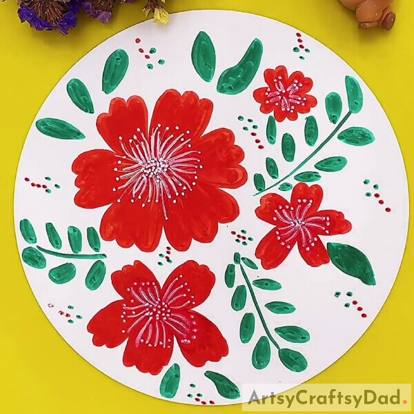 We Have Complete Our Red Poppy Flower Drawing!- A tutorial for children to draw a red poppy flower