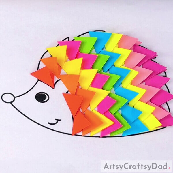 Your Colorful Paper Spike Hedgehog Craft Is Ready!- How to Create a Colorful Hedgehog Paper Craft for Kids