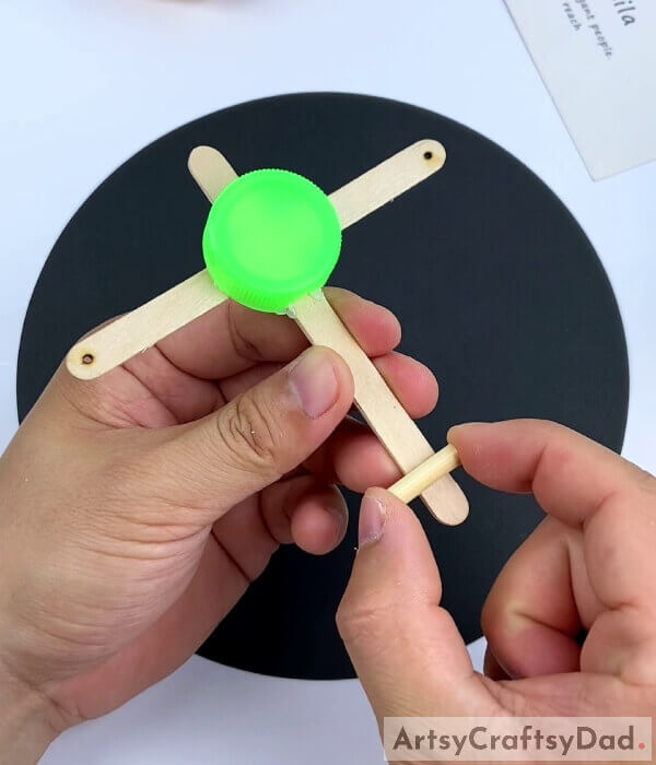 A Small Wooden Stick - Step-by-Step Tutorial for Making an Arrow & Bow Toy from Recycled Items