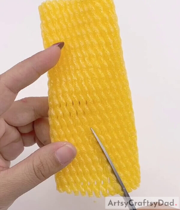 Cut The Yellow One - How to Construct a Fruit Foam Net from Corn for Newcomers 