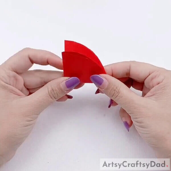 Fold It Twice - Crafting An Apple Out Of Paper - A Guide For Kids