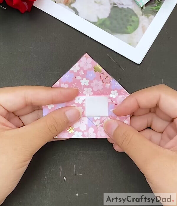 Fold The Other Corner - Instructions for Children on How to Create an Origami Paper Heart