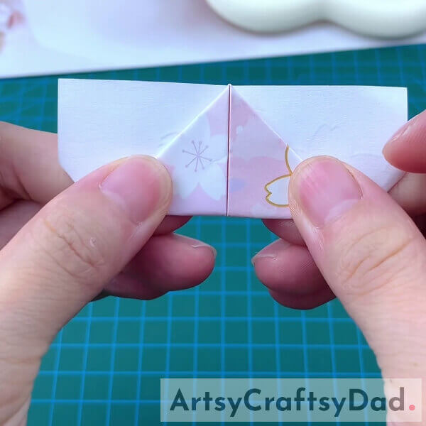 Fold The Remaining Part - Learn to Make a Valentine Origami Love Letter