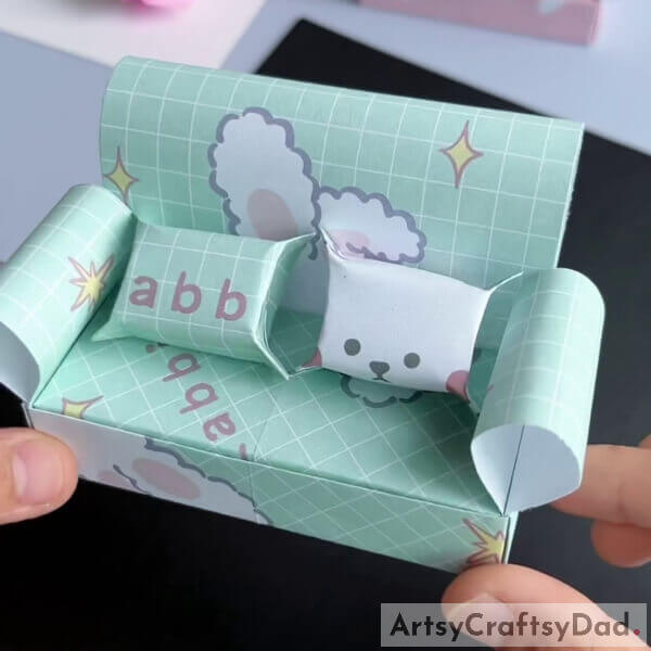 Make One More Cushion Using the same procedure - How to make an origami sofa with paper? Kids can learn the process with this tutorial