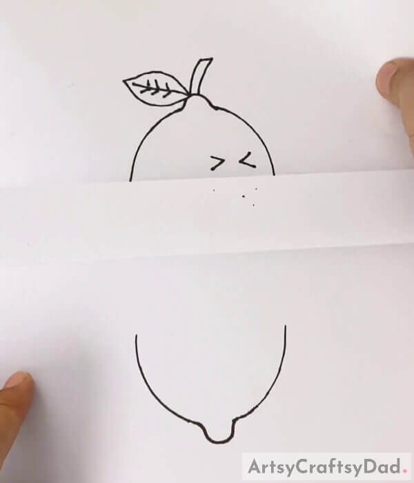 Unfold the sheet - Learn How To Draw Through A Fun Lemon Howling Tutorial