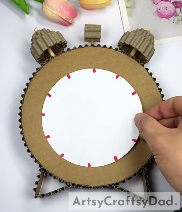 White Circular Sheet - Crafting a cardboard alarm clock model - a tutorial for young ones 