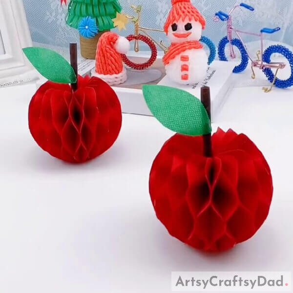Designer Apple Paper Craft Tutorial - For Kids - Crafting with Apple Paper - A Guide for Kids 