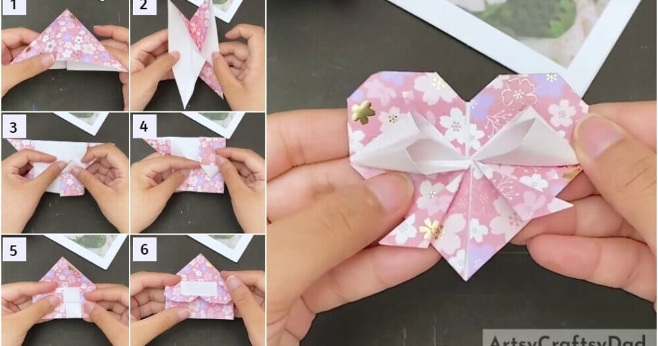 Origami Paper Heart Craft Tutorial For Kids