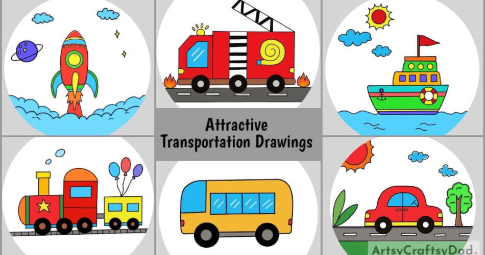 Attractive Transportation Drawings for Kids