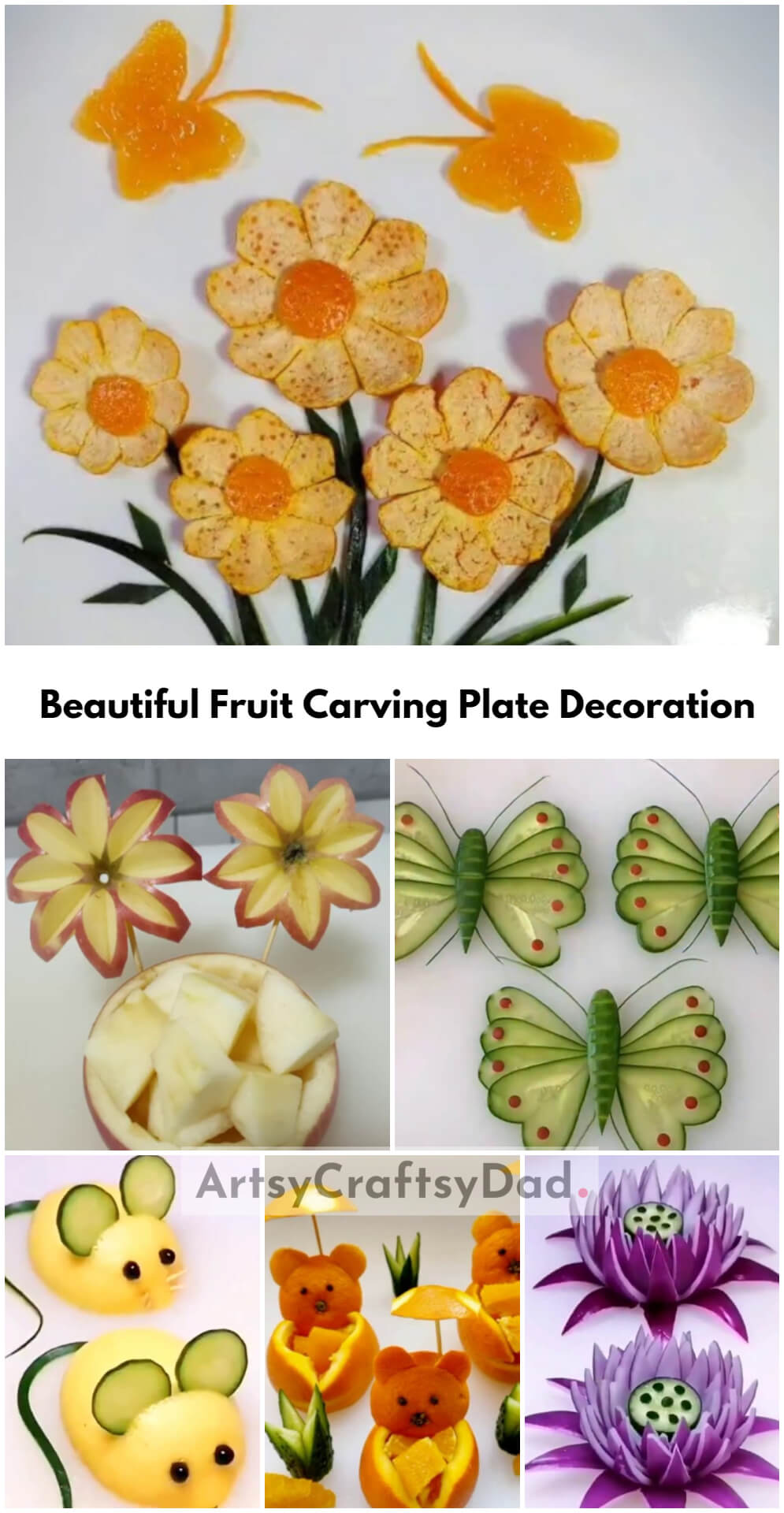 Beautiful Fruit Carving Plate Decoration Art Idea 