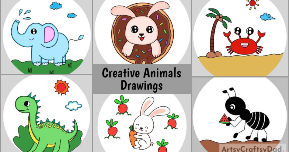 Creative Animals Drawings for Kids