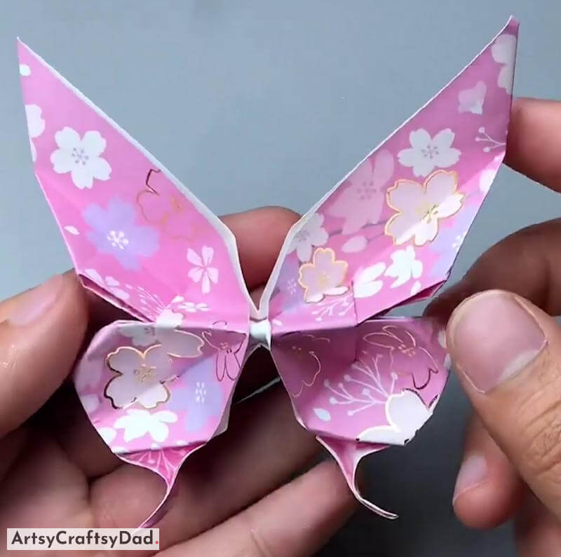 Adorable Origami Paper Butterfly Craft Idea for Minors - Superb Paper Crafting Projects For Kids
