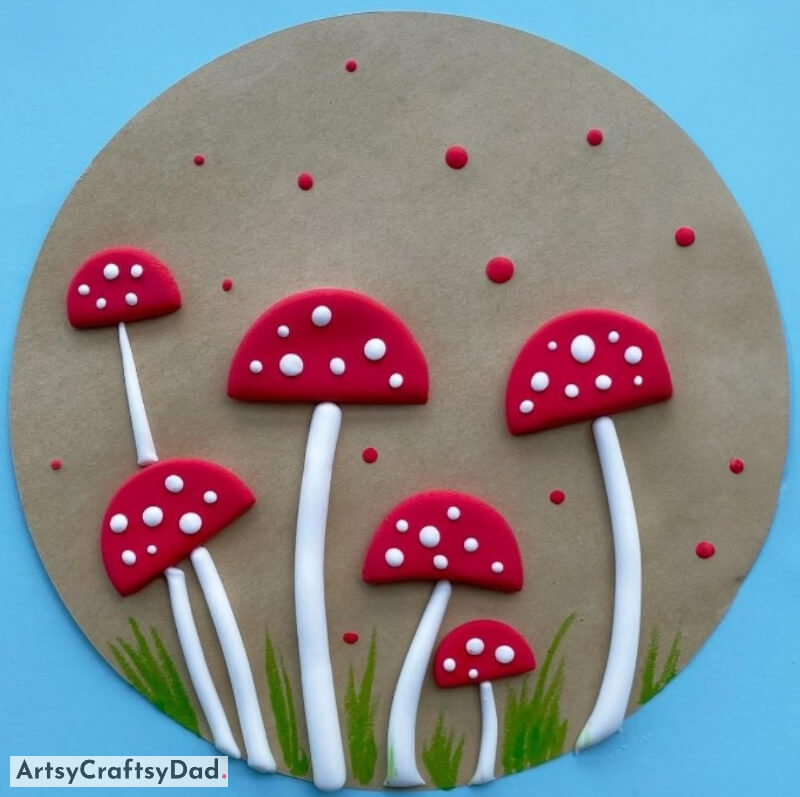 Adorable Red Mushrooms Craft - Design Inimitable and Splendid Floral Creations