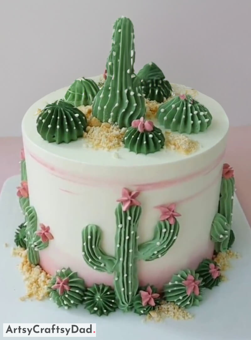 Amazing Cactus Theme Cake Decoration With Desert Vibes - Inventive Cake Design Using Nature Motifs 