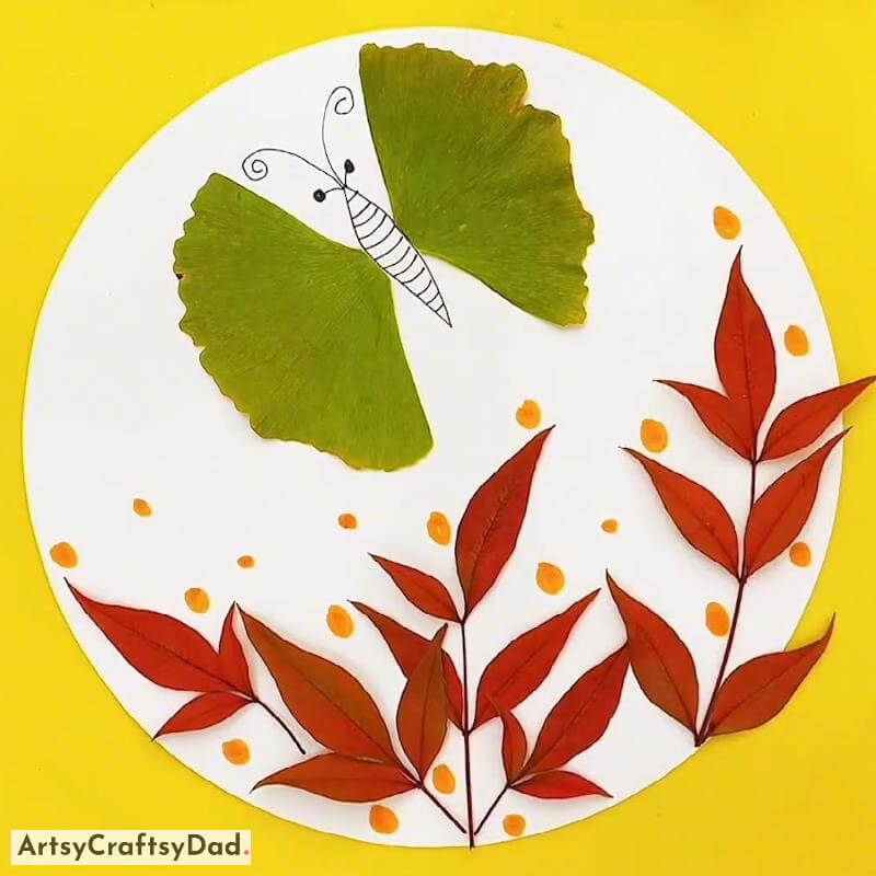 Amazing Fall Leaves Garden and Butterfly Craft Idea for Younger Ones - Unbelievable Leaf Handicrafts For Children