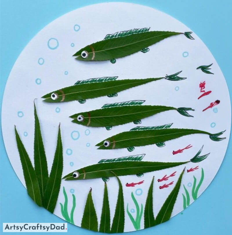 Amazing Fish Craft Idea using Leaf - Kids and Fallen Leaves - Creative Crafts