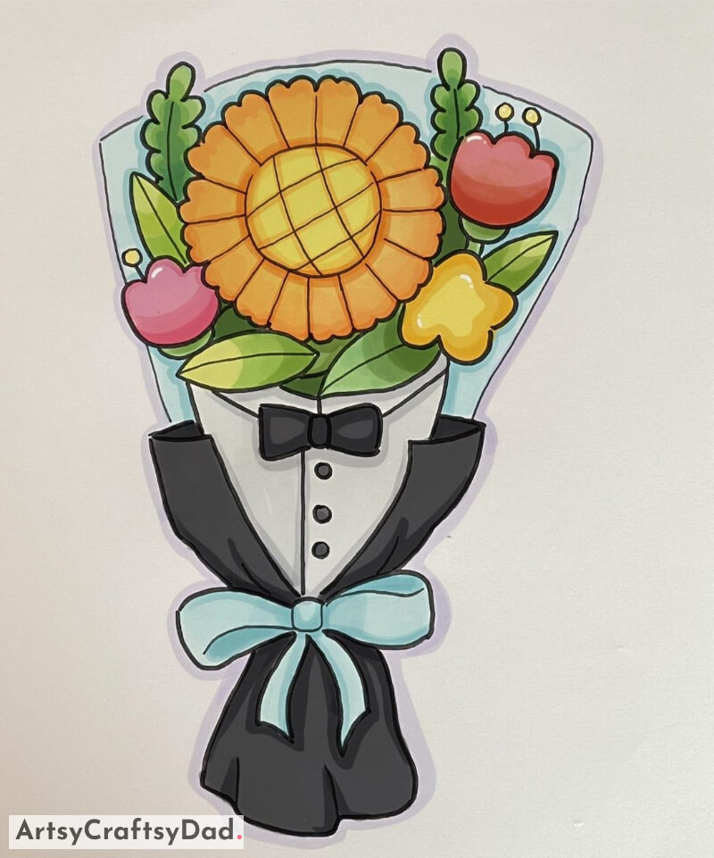 Amazing Flowers Bokeh With Bow Tie And Ribbons - Stimulating & Fascinating Drawings For Minors