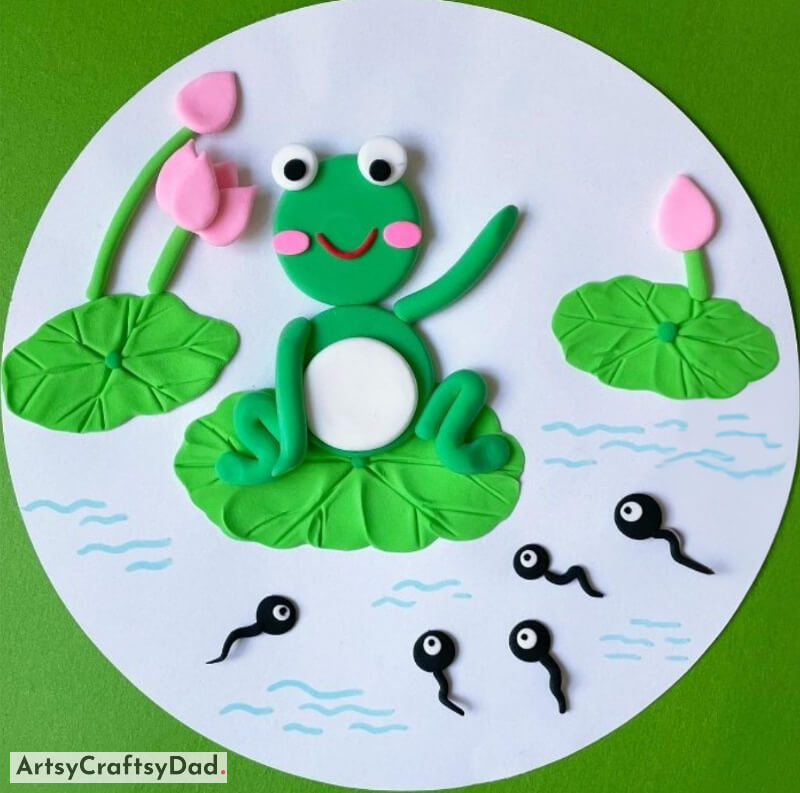 Amazing Frog and Lotus Craft Idea - Clay and Print Ideas for Children to Enjoy 