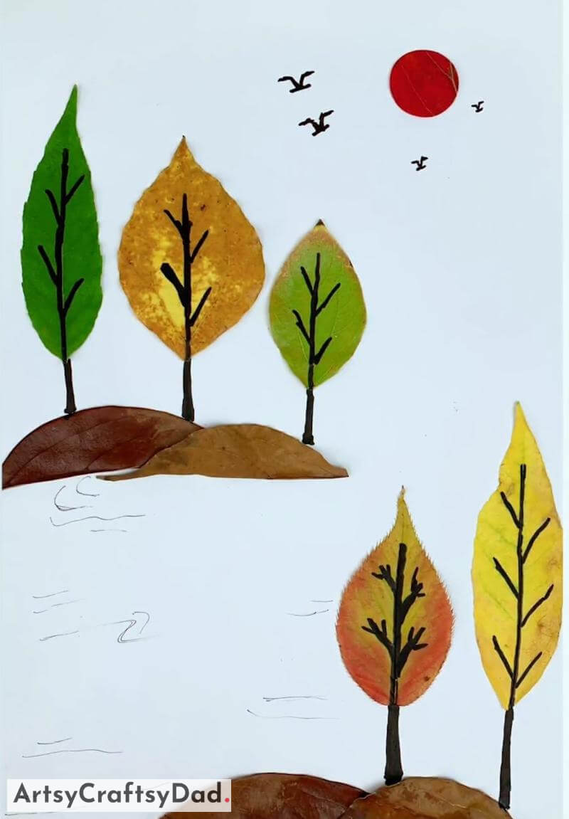 Amazing Scenery Fallen Leaves Craft Idea for Younger Ones - Magnificent Do-It-Yourself Leaf Crafts For Little Ones To Create